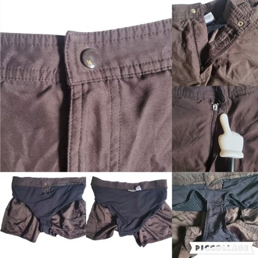 Croft & Barrow brown swim shorts sz 8 - Picture 10 of 12
